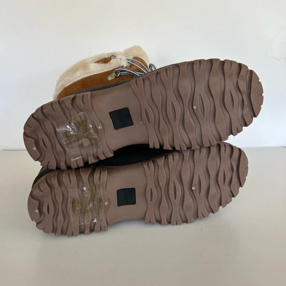 J.Crew Perfect Winter Boots with Sherpa in Pecan Camel, size 10M